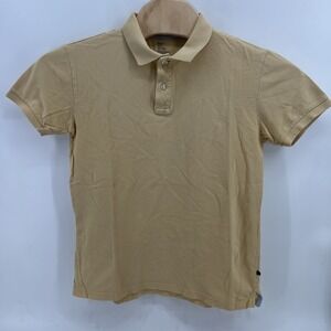 Gap Shirt Mens Size Medium Yellow Short Sleeve Polo 100%Cotton